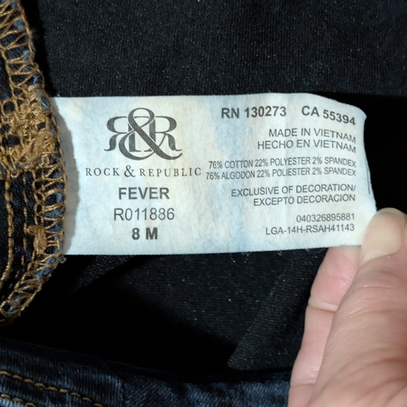 Rock & Republic Denim Rx Fever Mid Rise Jegging Jeans Size 8 - Picture 6 of 6
